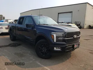 2024 Ford F-150 with VIN 1FTFW7LDXRFA74262, listed as a Copart auction lot 69665714 with 4,714 mi miles and Salvage title. Bid and sale history available at DreamBid. Image 4.