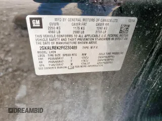 2015 GMC Terrain SLE with VIN 2GKALREK2F6230489, listed as a Copart auction lot 63978925 with 121,210 mi miles and Clean title. Bid and sale history available at DreamBid. Image 13.