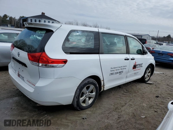2013 Toyota Sienna L с VIN 5TDZK3DC6DS315122, выставлен на аукционе Copart как лот 47453125 с пробегом 161 106 миль миль и На запчасти • Non repairable. История ставок и продаж доступна на DreamBid. Изображение 3.