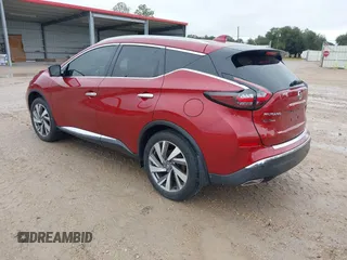 2019 Nissan Murano Platinum with VIN 5N1AZ2MJ0KN152290, listed as a IAAI auction lot 41299085 with 25,668 mi miles and . Bid and sale history available at DreamBid. Image 3.