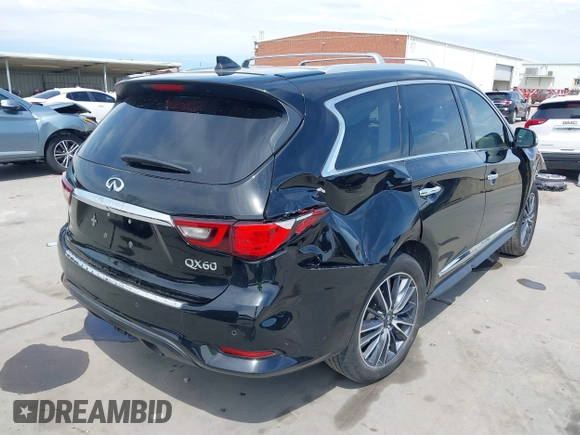 2018 Infiniti QX60 with VIN 5N1DL0MM3JC522705, listed as a IAAI auction lot 41883872 with 103,455 mi miles. Bid and sale history available at carsss.com. Image 4.
