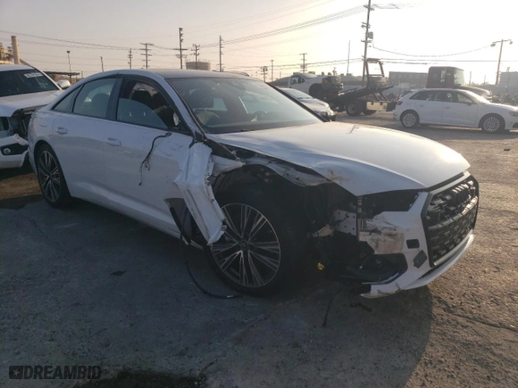 2024 Audi A6 Sedan Premium Plus with VIN WAUE3BF29RN004336, listed as a Copart auction lot 83688224 with 0 mi miles and Salvage Title. Bid and sale history available at carsss.com. Image 4.