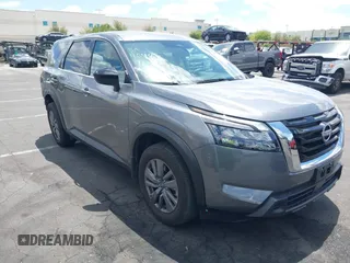 2024 Nissan Pathfinder S with VIN 5N1DR3AA3RC296378, listed as a IAAI auction lot 42249673 with 10,309 mi miles and . Bid and sale history available at DreamBid. Image 1.
