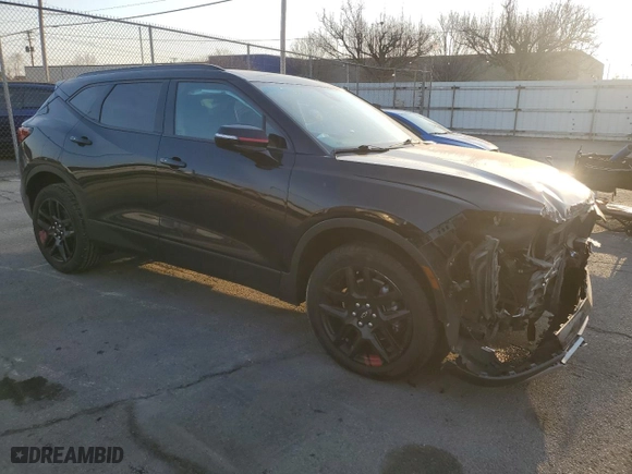 2021 Chevrolet Blazer LT with VIN 3GNKBCRS3MS570928, listed as a Copart auction lot 48941235 with 52,657 mi miles and Salvage Title. Bid and sale history available at carsss.com. Image 4.