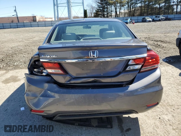 2014 Honda Civic Sedan LX with VIN 19XFB2F59EE232100, listed as a Copart auction lot 49853685 with 116,646 mi miles and Salvage Title. Bid and sale history available at carsss.com. Image 6.