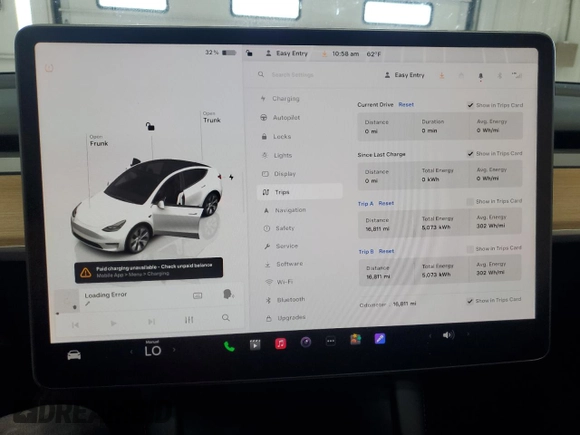 2023 Tesla Model Y Long Range with VIN 7SAYGDEE8PF758841, listed as a Copart auction lot 62851164 with 16,811 mi miles and Non Repairable. Bid and sale history available at DreamBid. Image 9.