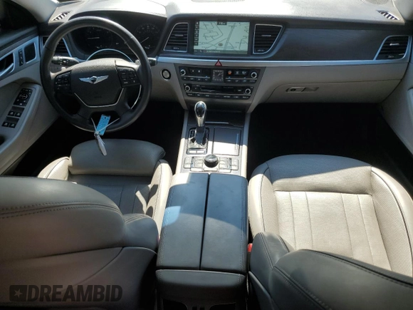 2017 Genesis G80 3.8L with VIN KMHGN4JE9HU175610, listed as a Copart auction lot 75983844 with 68,181 mi miles and Salvage Title. Bid and sale history available at DreamBid. Image 8.