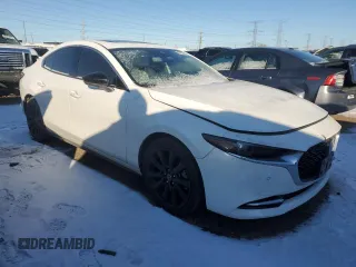 2023 Mazda 3 Premium Plus with VIN 3MZBPBEY5PM381086, listed as a Copart auction lot 87050334 with 35,698 mi miles and Salvage Title. Bid and sale history available at DreamBid. Image 4.