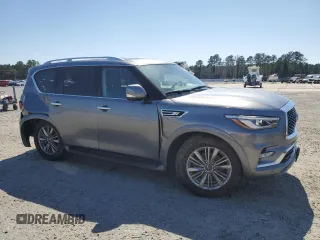 2020 Infiniti QX80 LUXE with VIN JN8AZ2NE0L9252099, listed as a Copart auction lot 48903275 with 88,500 mi miles and Salvage Title. Bid and sale history available at carsss.com. Image 4.
