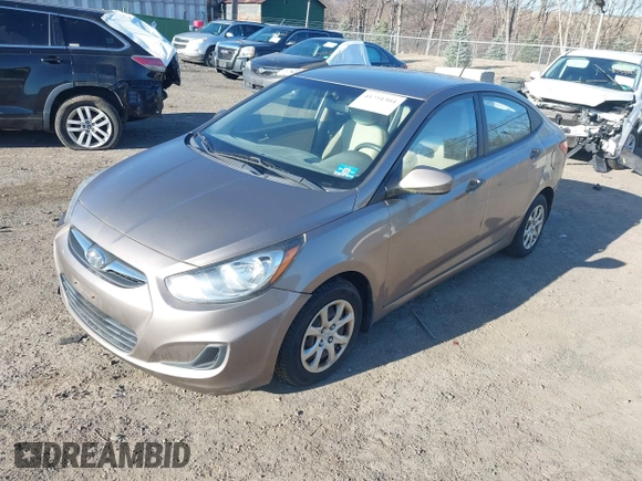 2012 Hyundai Accent GLS with VIN KMHCT4AE3CU114931, listed as a IAAI auction lot 41751304 with 166,831 mi miles. Bid and sale history available at carsss.com. Image 2.