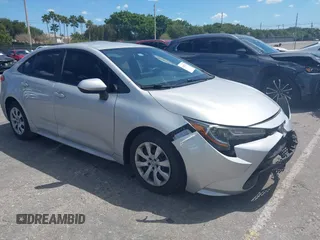 2020 Toyota Corolla LE with VIN 5YFEPRAEXLP125579, listed as a IAAI auction lot 41840413 with 65,672 mi miles. Bid and sale history available at carsss.com. Image 1.