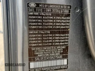 2011 Land Rover Range Rover Sport HSE with VIN SALSF2D41BA275446, listed as a Copart auction lot 60845465 with 150,048 mi miles and Salvage title. Bid and sale history available at DreamBid. Image 14.