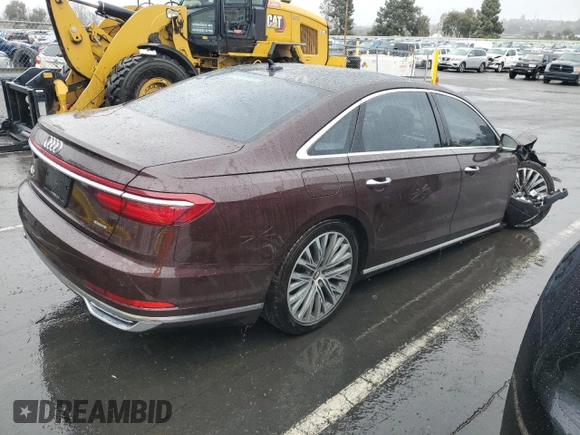 2019 Audi A8 L with VIN WAU8DAF82KN009487, listed as a Copart auction lot 48013045 with 44,362 mi miles and Clean Title. Bid and sale history available at carsss.com. Image 3.