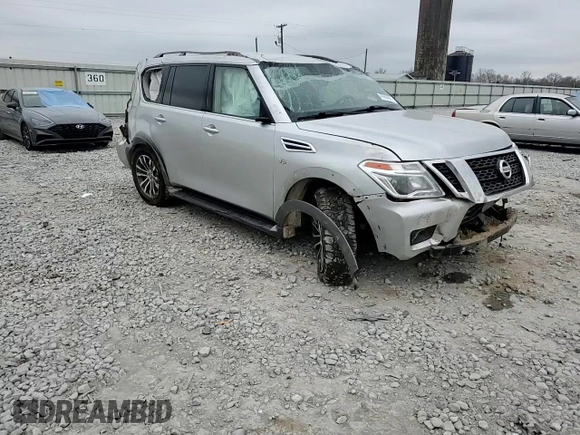 2020 Nissan Armada SL with VIN JN8AY2NDXL9108859, listed as a Copart auction lot 43950305 with 0 mi miles and Salvage Title. Bid and sale history available at carsss.com. Image 12.