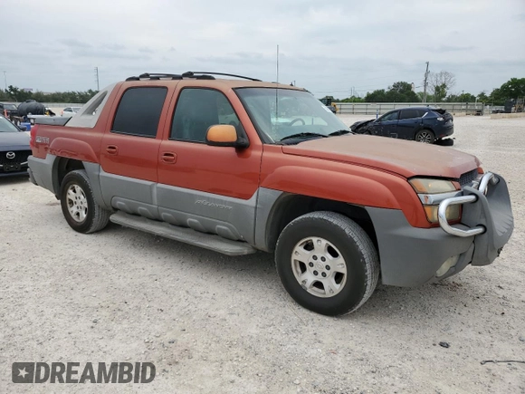 2002 Chevrolet Avalanche z VIN 3GNEC13T12G219144, wystawiony jako Copart lot #55091125 z przebiegiem 267 181 mil mil oraz Czysty tytuł • Clean title. Historia ofert i sprzedaży dostępna na DreamBid. Obrazek 4.