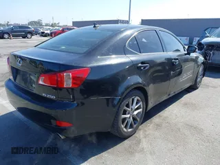 2011 Lexus IS 250 with VIN JTHBF5C24B5129302, listed as a IAAI auction lot 42218001 with 195,210 mi miles and . Bid and sale history available at DreamBid. Image 4.