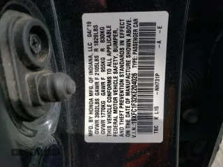 2019 Honda Civic EX z VIN 19XFC1F32KE204026, wystawiony jako Copart lot #52715125 z przebiegiem 108 457 mil mil oraz Szkoda całkowita • Salvage title. Historia ofert i sprzedaży dostępna na DreamBid. Obrazek 12.