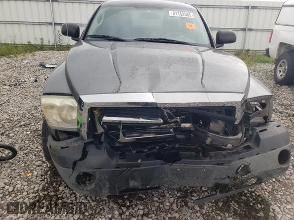 2005 Dodge Dakota SLT with VIN 1D7HE42N65S160583, listed as a Copart auction lot 61182565 with 277,936 mi miles and Salvage title. Bid and sale history available at DreamBid. Image 11.
