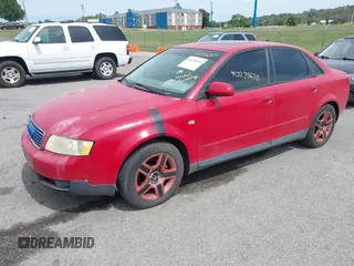 2002 Audi A4 1.8T with VIN WAULC68EX2A313915, listed as a IAAI auction lot 40235630 with 139,422 mi miles. Bid and sale history available at carsss.com. Image 2.