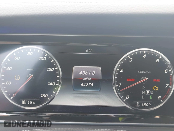 2015 Mercedes-Benz S 550 with VIN WDDUG8CB7FA195614, listed as a IAAI auction lot 42068619 with 64,275 mi miles and . Bid and sale history available at carsss.com. Image 7.