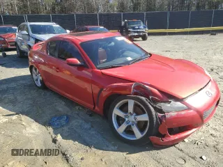 2004 Mazda RX-8 with VIN JM1FE173640127536, listed as a Copart auction lot 45384075 with 107,394 mi miles and Salvage Title. Bid and sale history available at carsss.com. Image 4.