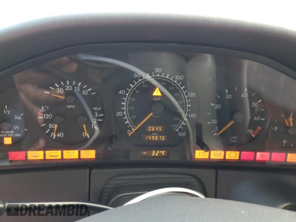1996 Mercedes-Benz S 320 with VIN WDBGA32EXTA286877, listed as a Copart auction lot 86838274 with 149,870 mi miles and Clean Title. Bid and sale history available at DreamBid. Image 9.