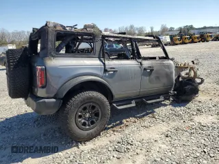 2023 Ford Bronco with VIN 1FMEE5DP0PLA82957, listed as a Copart auction lot 46876635 with Not Provided miles and Non Repairable. Bid and sale history available at carsss.com. Image 3.