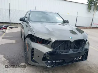 2024 BMW X6 M60i with VIN 5UX43EX06R9U42705, listed as a IAAI auction lot 40359439 with 9,071 mi miles. Bid and sale history available at carsss.com. Image 6.
