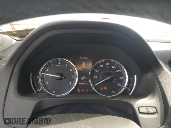 2019 Acura TLX with VIN 19UUB1F33KA007915, listed as a Copart auction lot 54687515 with 92,335 mi miles and Salvage title. Bid and sale history available at DreamBid. Image 9.