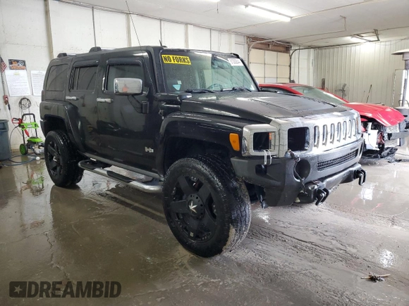 2006 Hummer H3 with VIN 5GTDN136268258581, listed as a Copart auction lot 81080844 with 224,625 mi miles and Salvage Title. Bid and sale history available at carsss.com. Image 4.