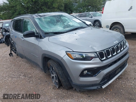 2024 Jeep Compass Limited с VIN 3C4NJDCN0RT610787, выставлен на аукционе IAAI как лот 42506705 с пробегом 54 843 миль миль и . История ставок и продаж доступна на DreamBid. Изображение 1.