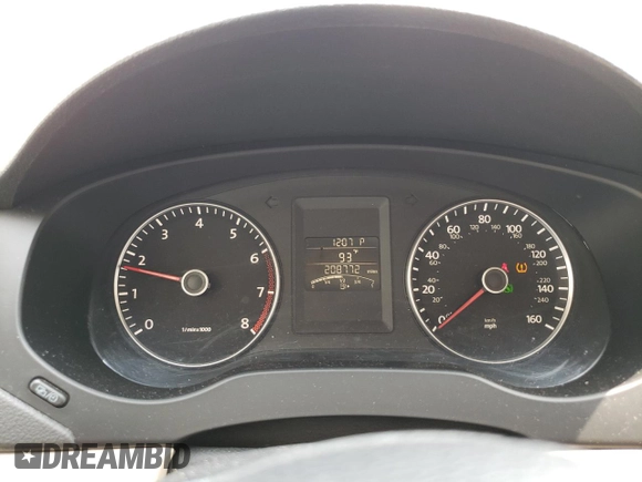 2012 Volkswagen Jetta SE with VIN 3VWDP7AJ4CM107306, listed as a Copart auction lot 59805665 with 208,772 mi miles and Clean title. Bid and sale history available at DreamBid. Image 9.
