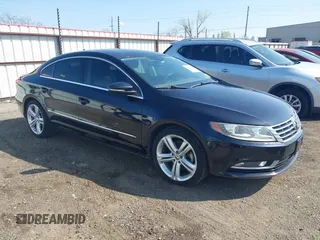 2013 Volkswagen CC Sport with VIN WVWBN7AN9DE518789, listed as a IAAI auction lot 41915400 with 114,847 mi miles. Bid and sale history available at carsss.com. Image 1.