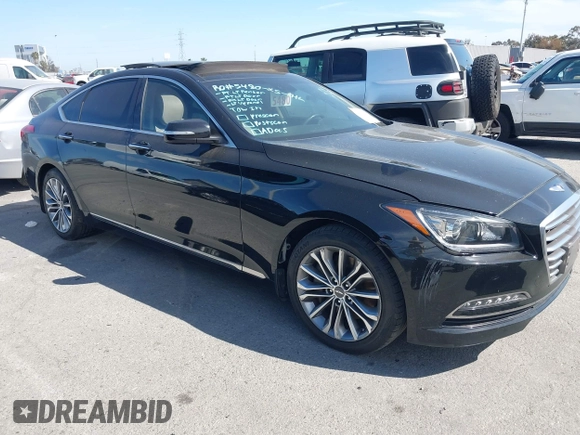 2016 Hyundai Genesis 3.8L z VIN KMHGN4JE3GU131049, wystawiony jako IAAI lot #42022155 z przebiegiem 107 801 mil mil oraz . Historia ofert i sprzedaży dostępna na DreamBid. Obrazek 1.