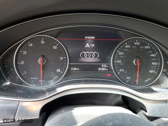 2017 Audi A7 Premium Plus with VIN WAUW2AFC9HN028869, listed as a Copart auction lot 67662504 with 67,397 mi miles and Salvage Title. Bid and sale history available at carsss.com. Image 9.