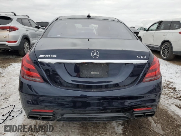 2019 Mercedes-Benz S-Class AMG S 63 with VIN WDDUG8JB5KA463752, listed as a Copart auction lot 88930085 with 27,425 mi miles and Salvage Title. Bid and sale history available at carsss.com. Image 6.
