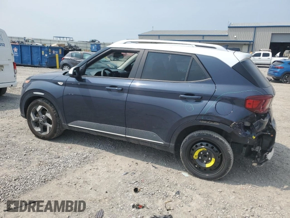 2020 Hyundai Venue SEL with VIN KMHRC8A33LU014182, listed as a Copart auction lot 60740345 with 75,616 mi miles and Salvage title. Bid and sale history available at DreamBid. Image 2.