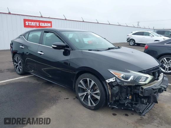 2017 Nissan Maxima SV with VIN 1N4AA6AP8HC444601, listed as a IAAI auction lot 41777190 with 96,488 mi miles and . Bid and sale history available at DreamBid. Image 1.