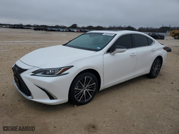 2023 Lexus ES with VIN 58ADZ1B18PU143031, listed as a Copart auction lot 44922505 with 25,825 mi miles and Salvage Title. Bid and sale history available at carsss.com. Image 1.