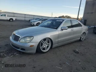 2003 Mercedes-Benz S-Class 4.3L with VIN WDBNG83J93A352558, listed as a Copart auction lot 80058514 with 160,864 mi miles and Salvage Title. Bid and sale history available at carsss.com. Image 1.