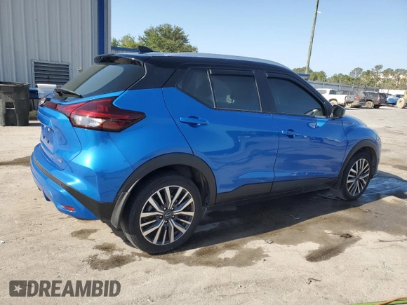 2023 Nissan Kicks SV with VIN 3N1CP5CV4PL508727, listed as a Copart auction lot 54176375 with 22,333 mi miles and Salvage Title. Bid and sale history available at DreamBid. Image 3.