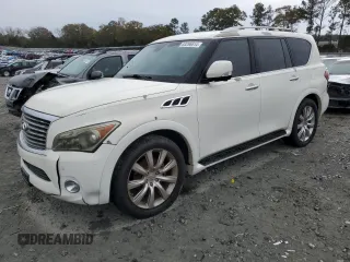 2011 Infiniti QX56 7-passenger with VIN JN8AZ2NF1B9503607, listed as a Copart auction lot 83296614 with 189,749 mi miles and Clean Title. Bid and sale history available at carsss.com. Image 1.
