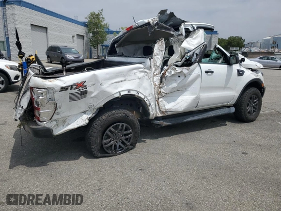 2021 Ford Ranger XL z VIN 1FTER4FH9MLE03687, wystawiony jako Copart lot #59232715 z przebiegiem Nie podano mil oraz Szkoda całkowita • Salvage title. Historia ofert i sprzedaży dostępna na DreamBid. Obrazek 3.