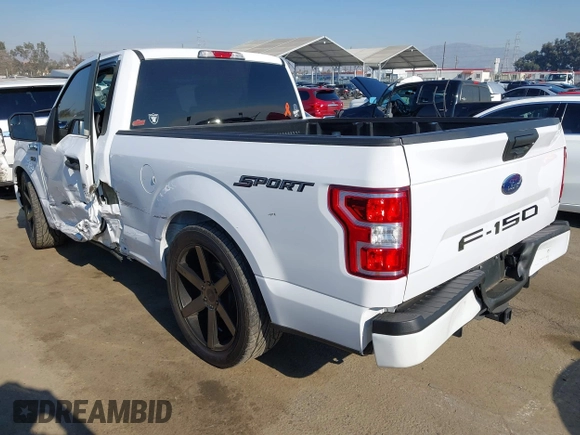 2019 Ford F-150 XL z VIN 1FTMF1C55KKF28511, wystawiony jako IAAI lot #41255476 z przebiegiem 26 638 mil mil oraz . Historia ofert i sprzedaży dostępna na DreamBid. Obrazek 3.