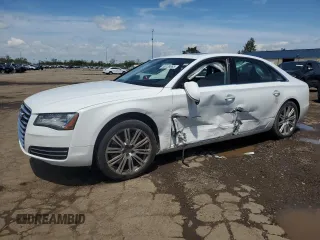 2012 Audi A8 z VIN WAURVAFD2CN017511, wystawiony jako Copart lot #56138665 z przebiegiem 100 155 mil mil oraz Czysty tytuł • Clean title. Historia ofert i sprzedaży dostępna na DreamBid. Obrazek 1.