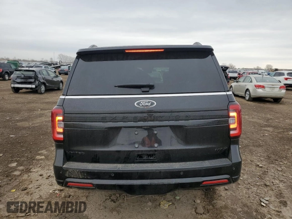 2024 Ford Expedition Max Limited с VIN 1FMJK2A85REB13551, выставлен на аукционе Copart как лот 53729315 с пробегом 3 938 миль миль и Списание • Salvage title. История ставок и продаж доступна на DreamBid. Изображение 6.