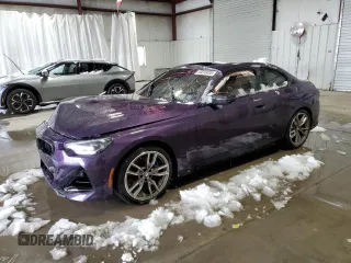 2023 BMW 2 Series M240i xDrive with VIN 3MW53CM0XP8D09545, listed as a Copart auction lot 44018055 with 0 mi miles and Salvage Title. Bid and sale history available at carsss.com. Image 1.