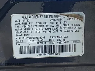 2012 Infiniti G37 Journey with VIN JN1CV6AP5CM629296, listed as a IAAI auction lot 41806974 with 150,621 mi miles and . Bid and sale history available at DreamBid. Image 9.