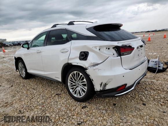 2021 Lexus RX 450h with VIN 2T2JGMDA2MC066759, listed as a Copart auction lot 59976055 with 66,344 mi miles and Salvage title. Bid and sale history available at DreamBid. Image 2.