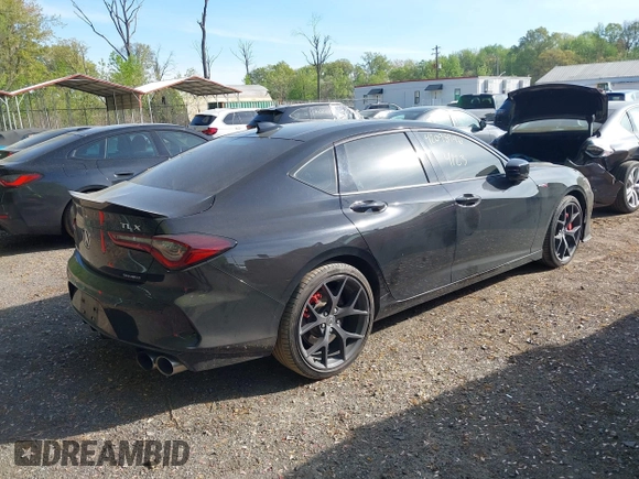 2023 Acura TLX Type S with VIN 19UUB7F91PA004042, listed as a IAAI auction lot 42098946 with Not Provided miles and . Bid and sale history available at DreamBid. Image 4.